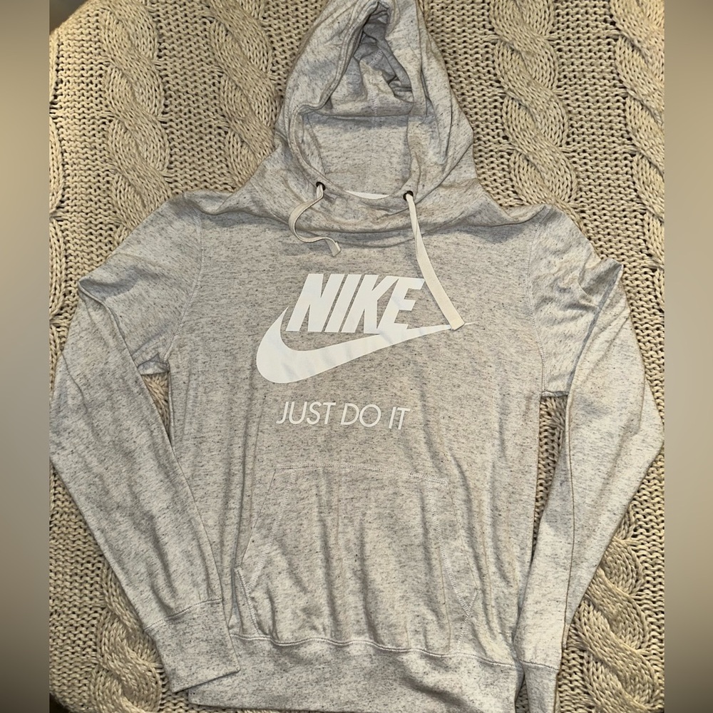 Nike womens Light Gray Pullover Hoodie